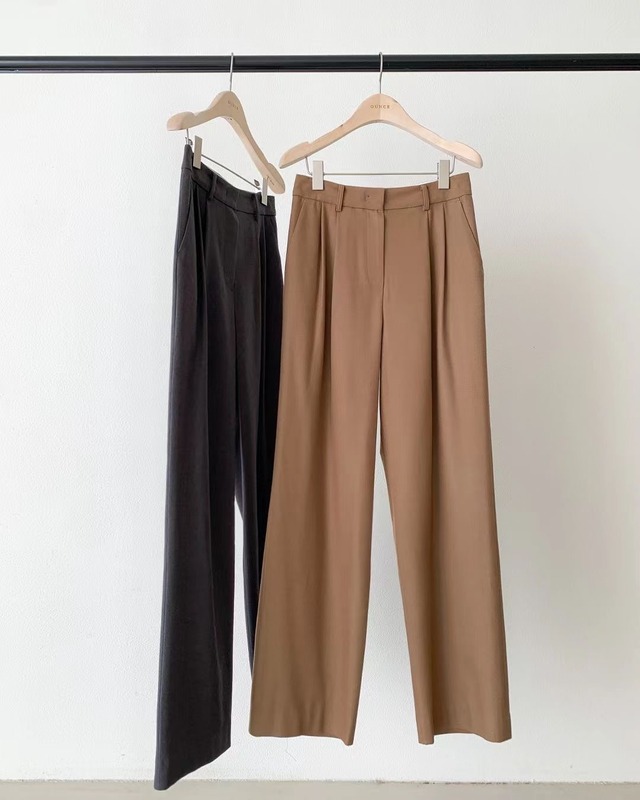 (OUNCE) maison tuck slacks / 2color