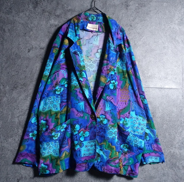 Multicolor Floral & Abstract Design Easy Tailored Jacket