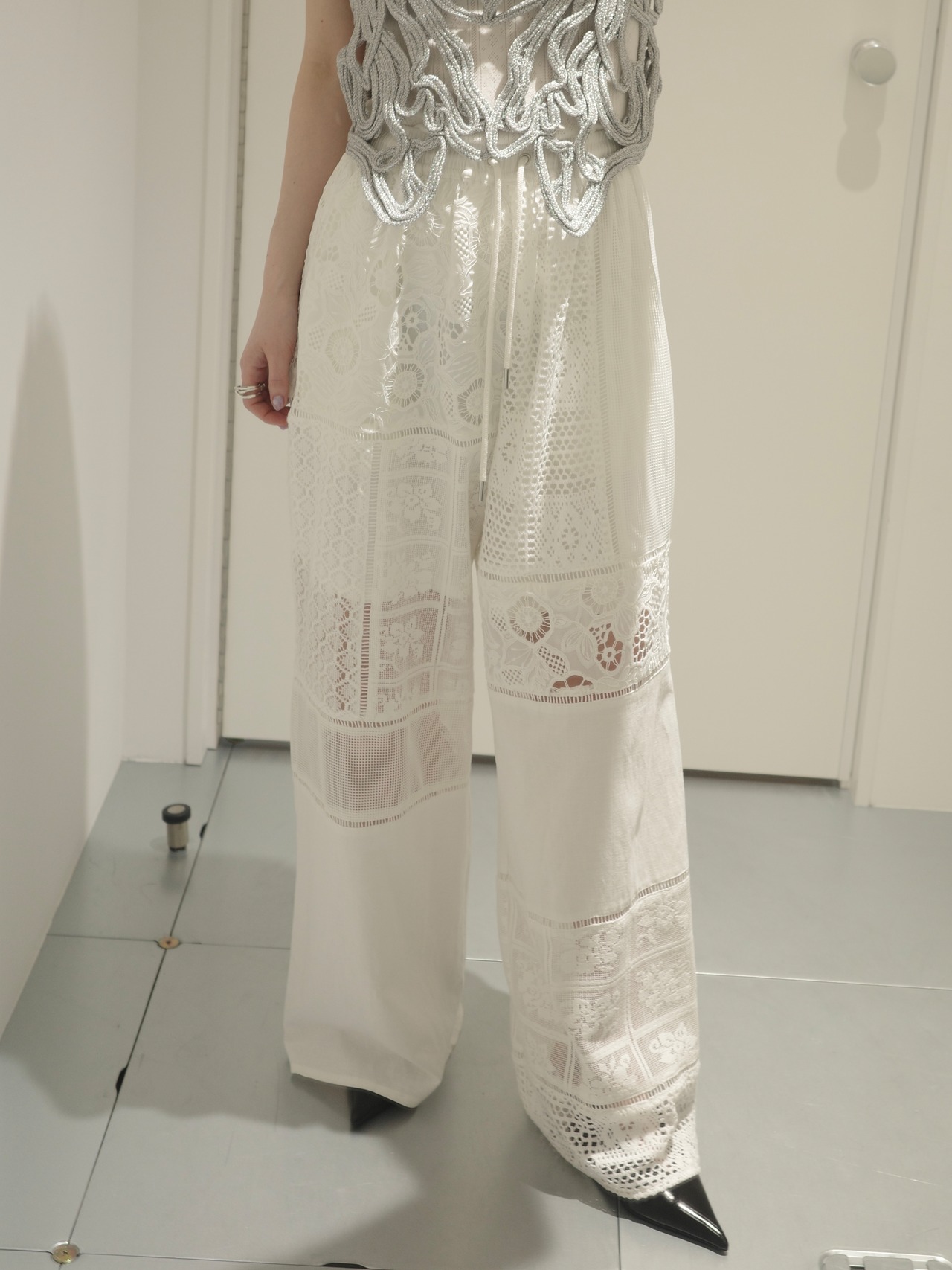 【26SS】PRANK PROJECT プランクプロジェクト / レース切り替えパンツ / Panel Lace Pants - 1