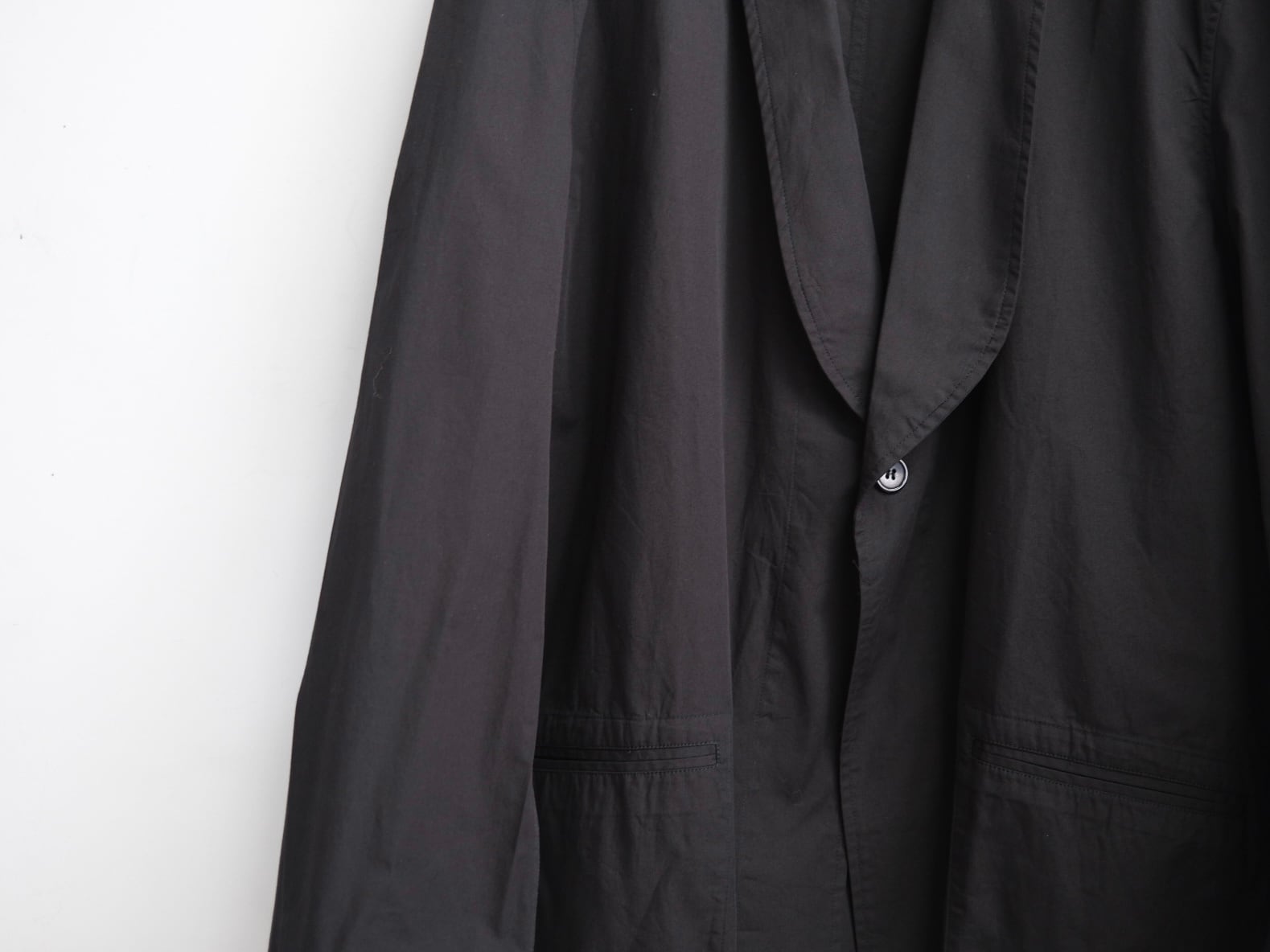 SEEALL” OVERSIZED SHAWL COLLAR JACKET BLACK“ | Lapel online store