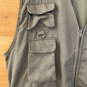 【fishing vest】 フィッシングベスト マルチポケット メンズXL ミリタリーベスト アメリカ古着