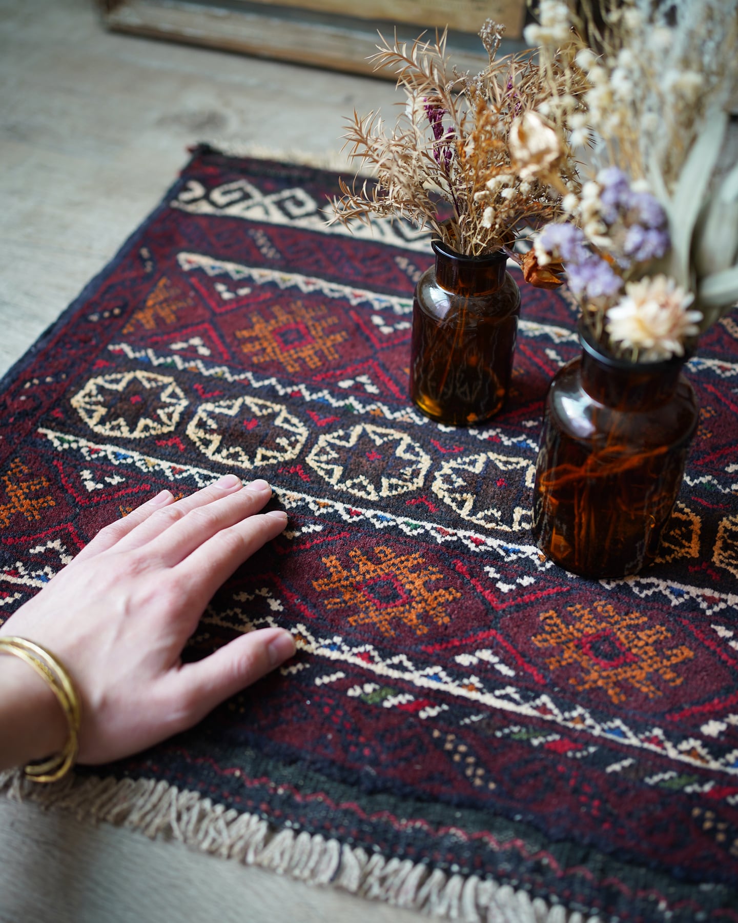 113】Vintage Afghan Baluch rug 1985's | ヴィンテージラグ専門店