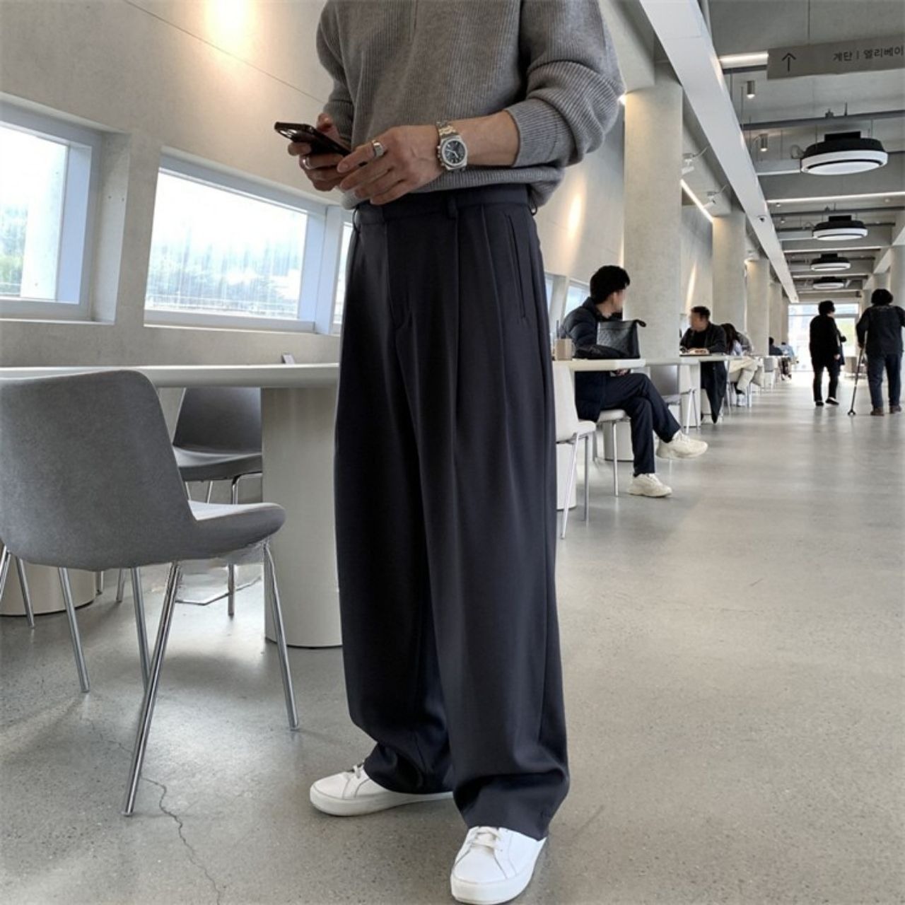 ダブルプリーツベーシックパンツ　1156