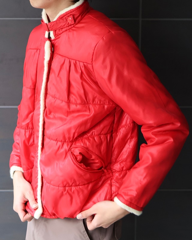 Snap button short down jacket