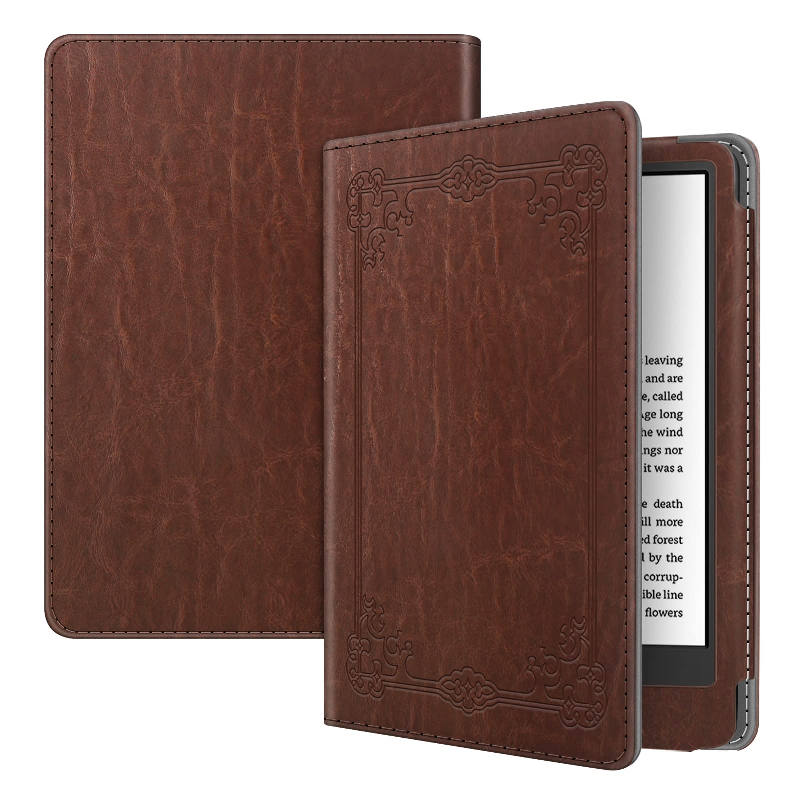 【特価処分】Fintie for Kindle 第11世代 ケース 2024/2022年発売 Newモデル 6インチ用ケース 保護カバー 軽量 薄型 オートスリープ機能付き PU合成レザー(レトロブラウン)