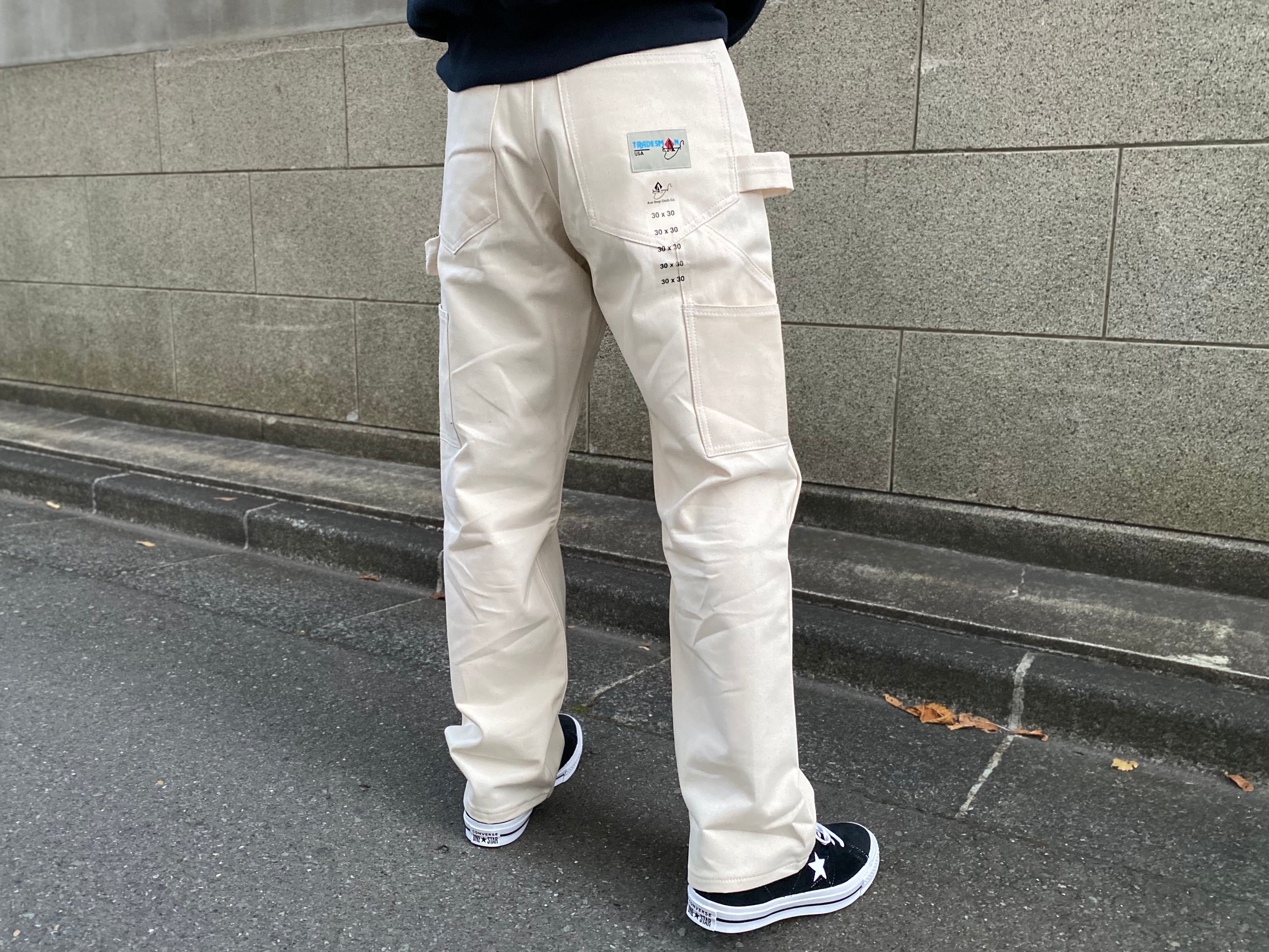 TRADEMAN Ace Drop コットン ペインター パンツ W28 L32