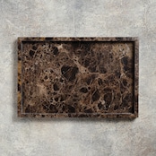MARBLE TRAY - Emperador dark × Large