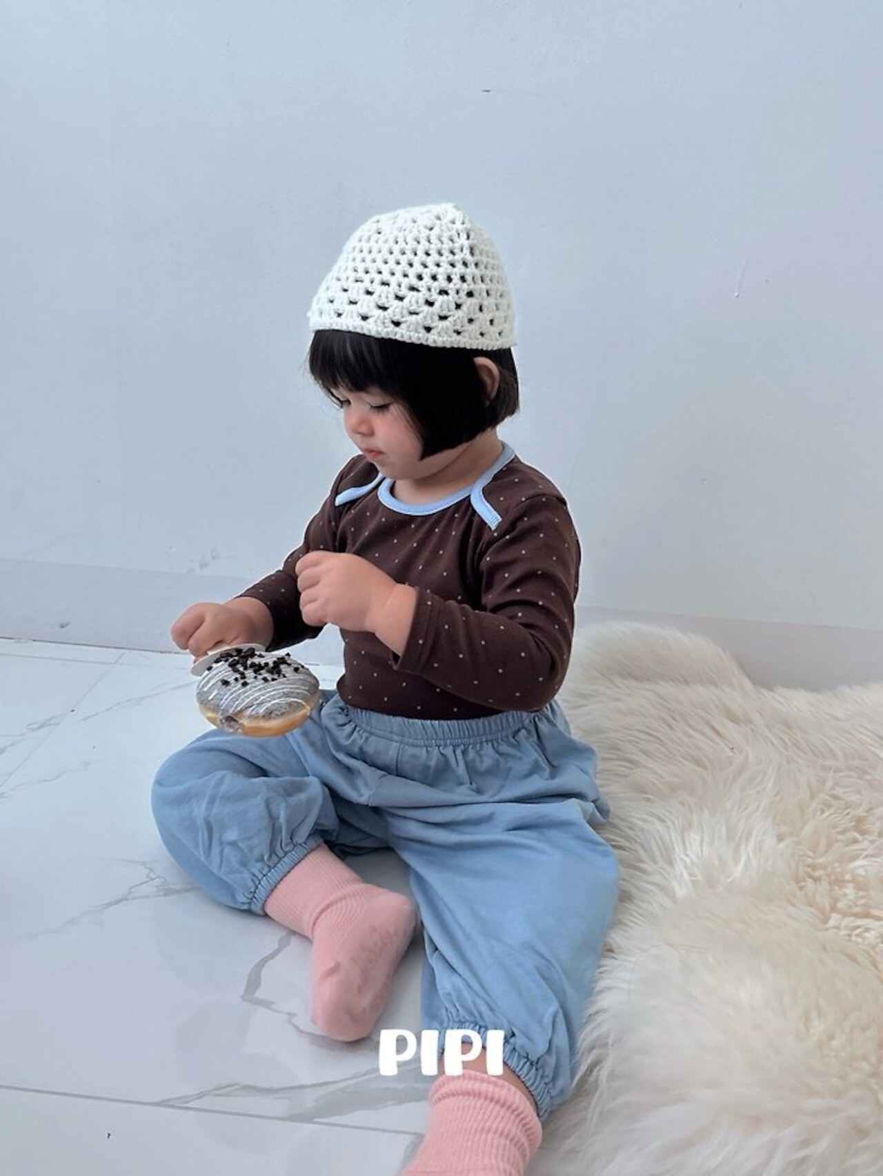 【取寄】PIPI ドットTシャツ｜秋服｜韓国子供服｜26/AT