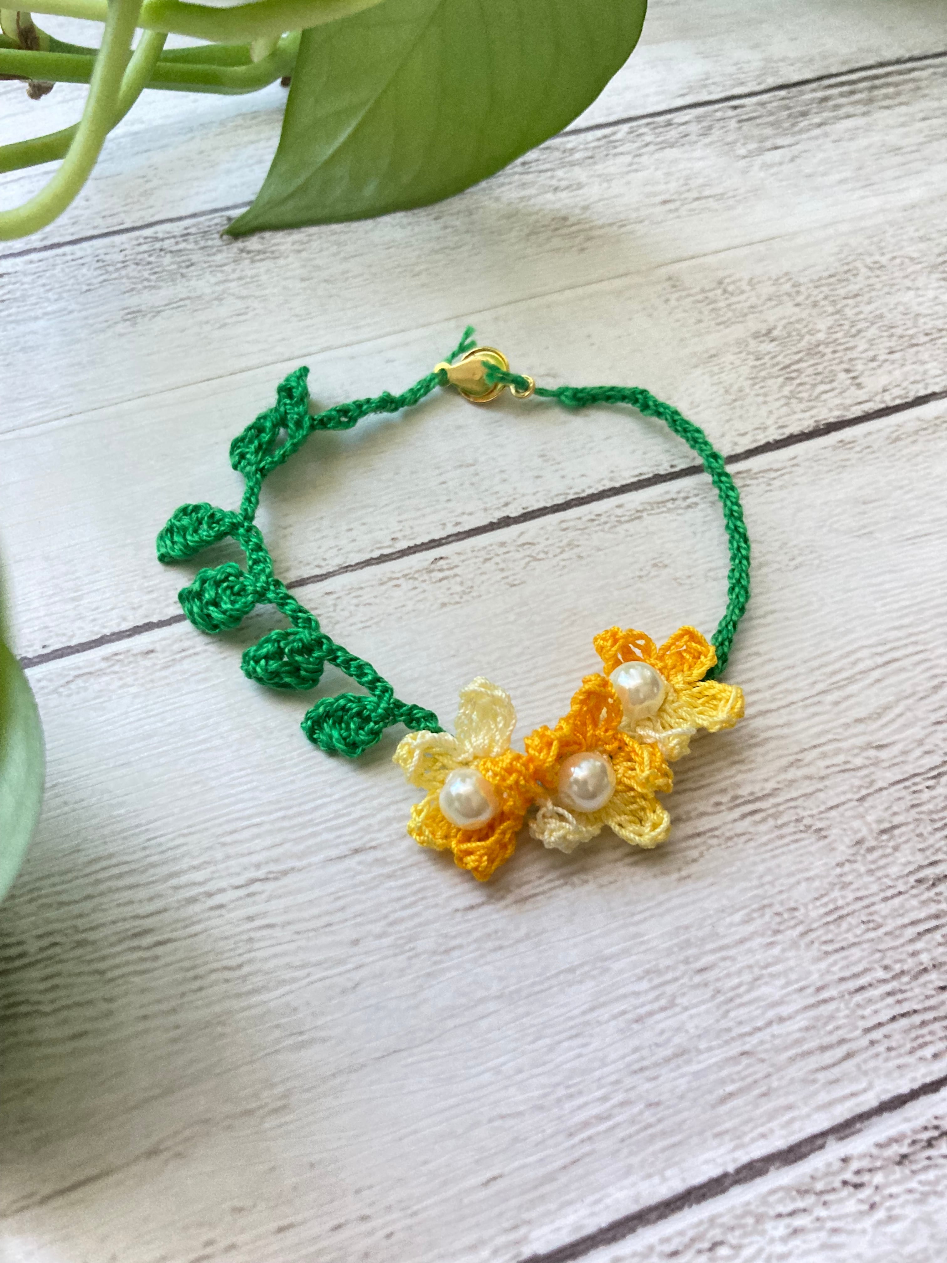 お客ページ‼️満花手編みブレスレット 手編みのブレスレット お客ページ‼️満花手編みブレスレット お花