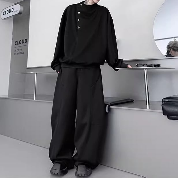 スタンドカラースウェットセットアップ 2color MSE0020