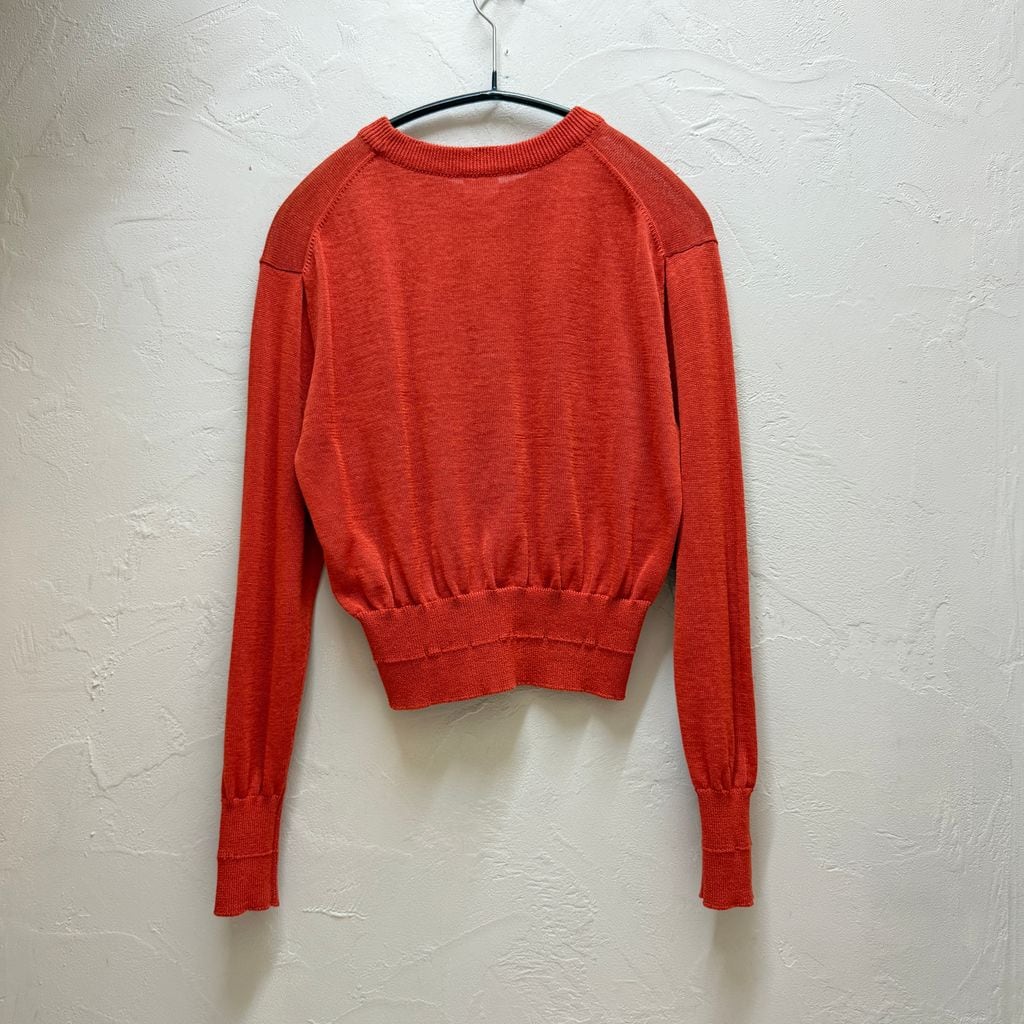 MAISON EUREKA メゾン エウレカ Sheer knit シアーニット 225 オレンジ