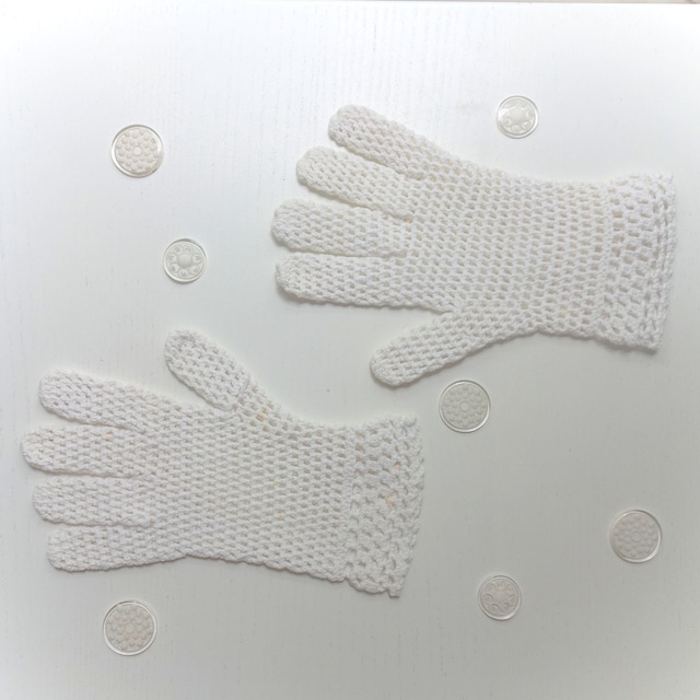 【FRENCH ANTIQUE】【 DEADSTOCK】フレンチレース製グローブ "GANTS EN DENTELLE"