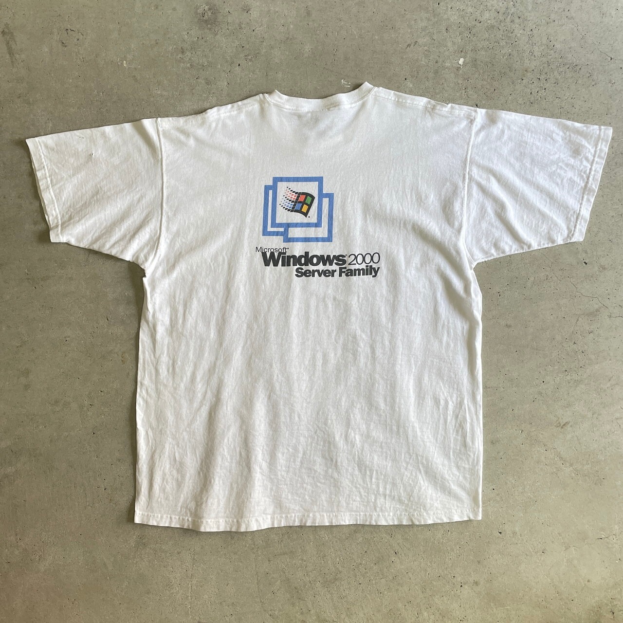 00年代 USA製 Microsoft Windows2000 IT企業ロゴ アドバタイジングT 