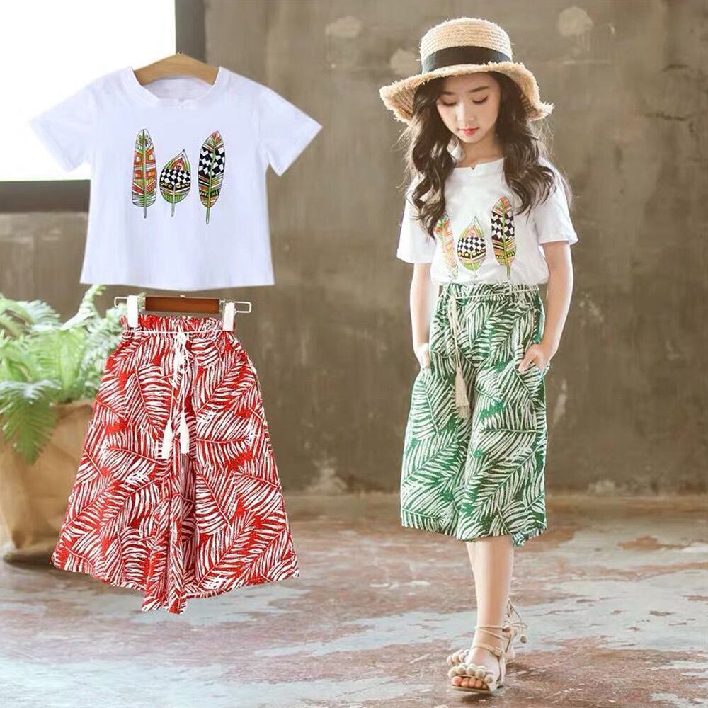 子供服 セットアップ 女の子 春夏 韓国 おしゃれ 小学生 かわいい カジュアル 2点セット 半袖tシャツ ハーフガウチョ Ritz Chic 子供服 セットアップ 女の子 春夏 韓国 おしゃれ 小学生 かわいい カジュアル 2点セット 半袖tシャツ ハーフガウチョ Ritz Chic