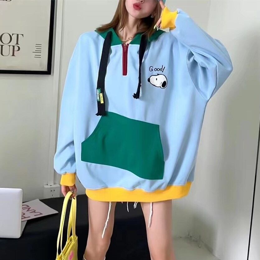 【tops】配色キャラクターフーディ N2111