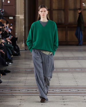 ssstein "PURE CASHMERE KNIT CREW NECK LS〔GREEN〕"