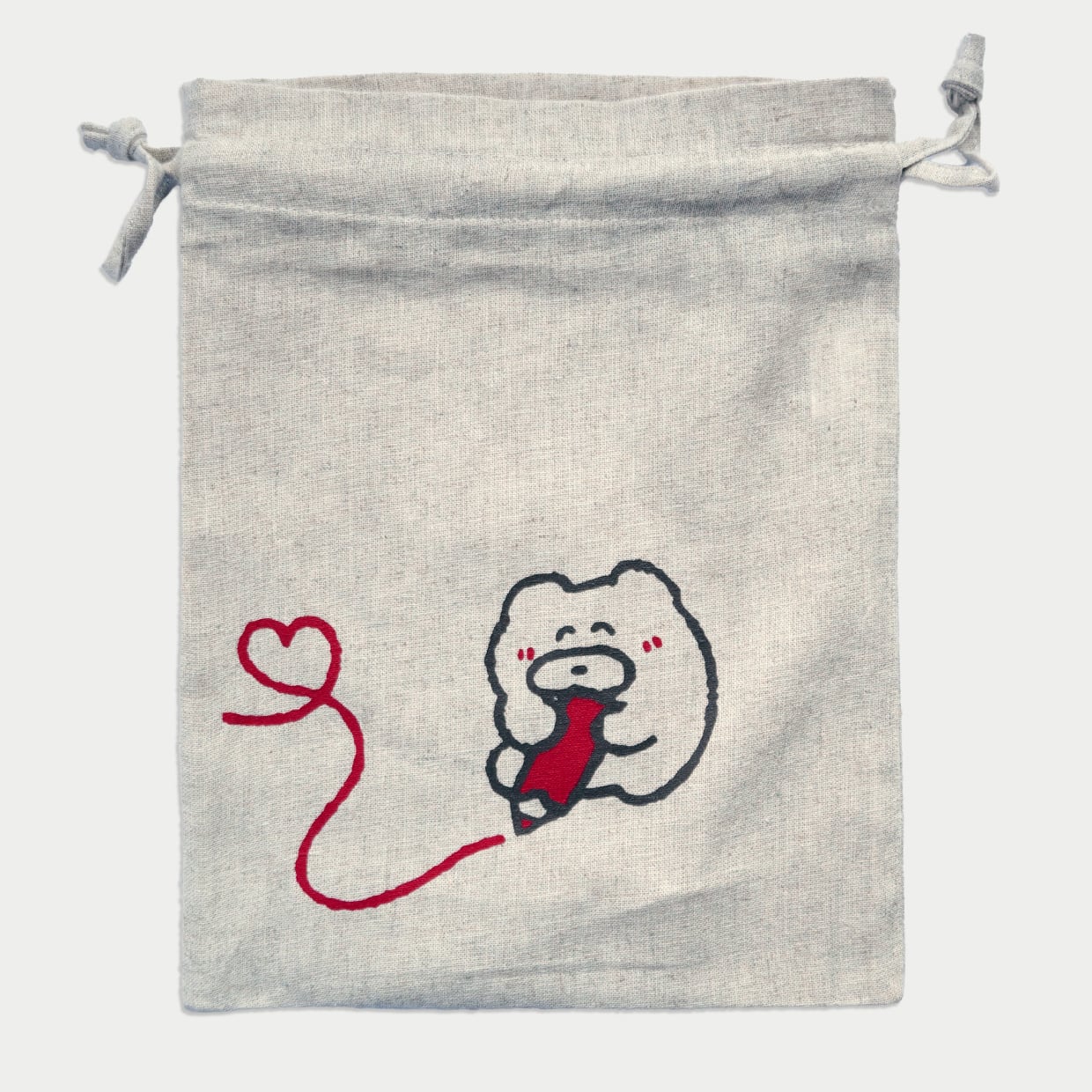 なでウサ＆くまのペアつながる巾着ポーチ(MK-434) | もくもくちゃん