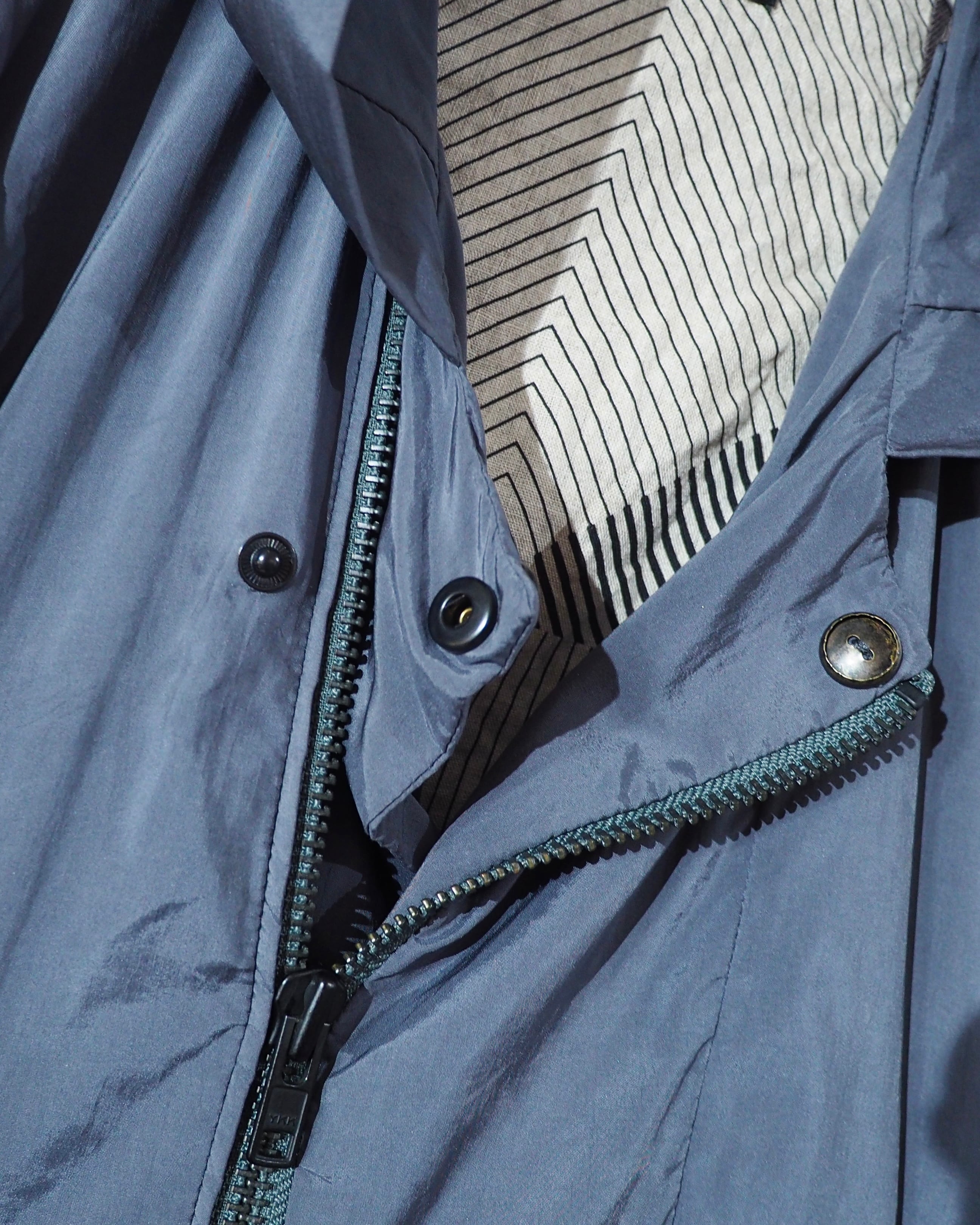 " DIESEL Black Gold " Grayish Purple Color Doubled zip jacket