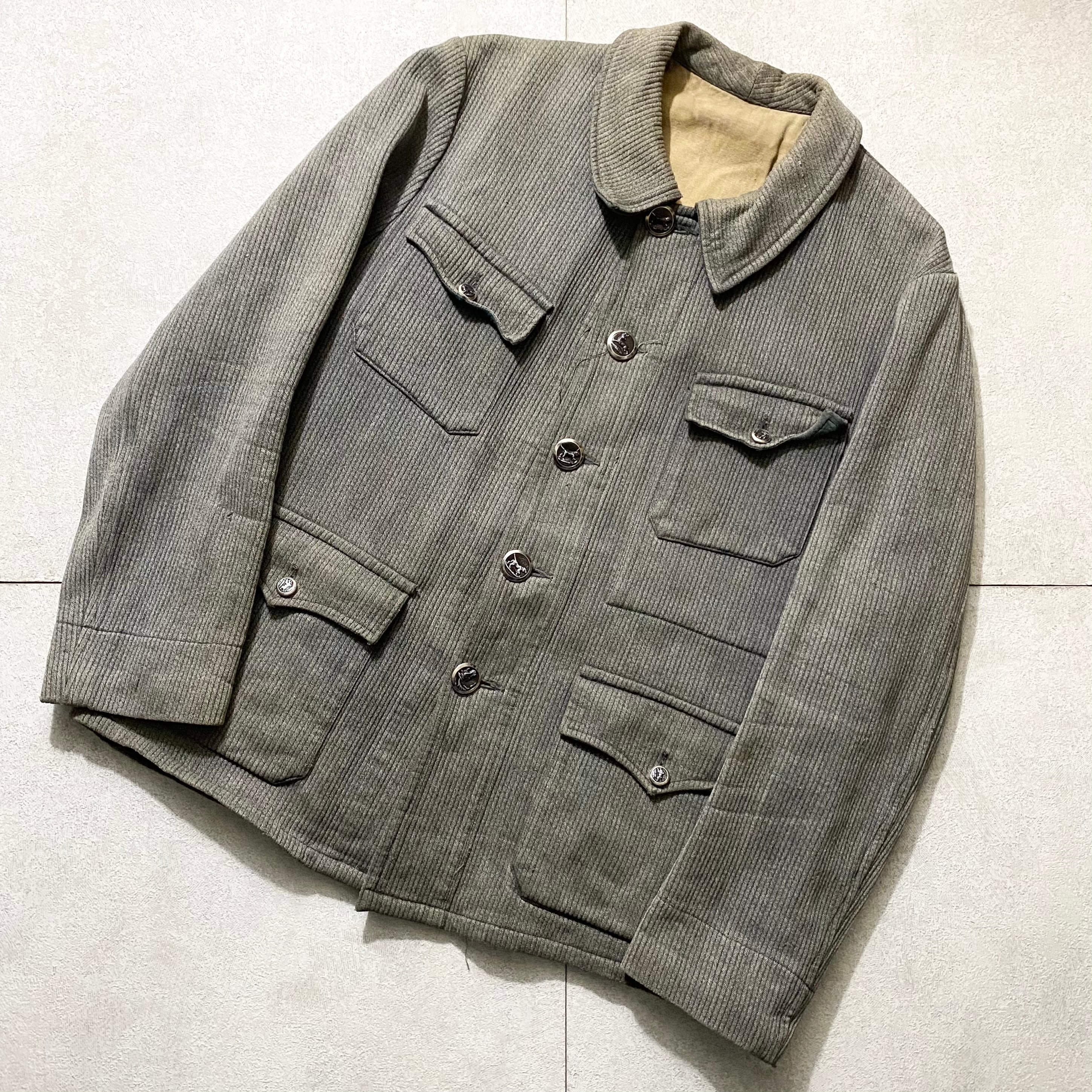 着丈76cm1940's French pique hunting jacket