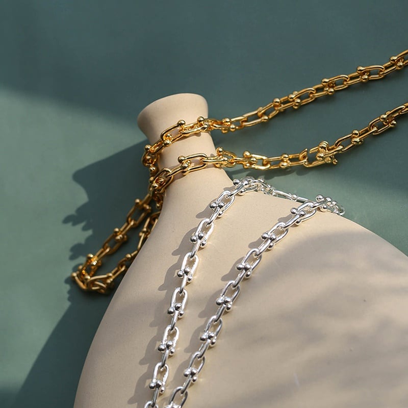 U-shaped chain bamboo necklace / bracelet　A10003