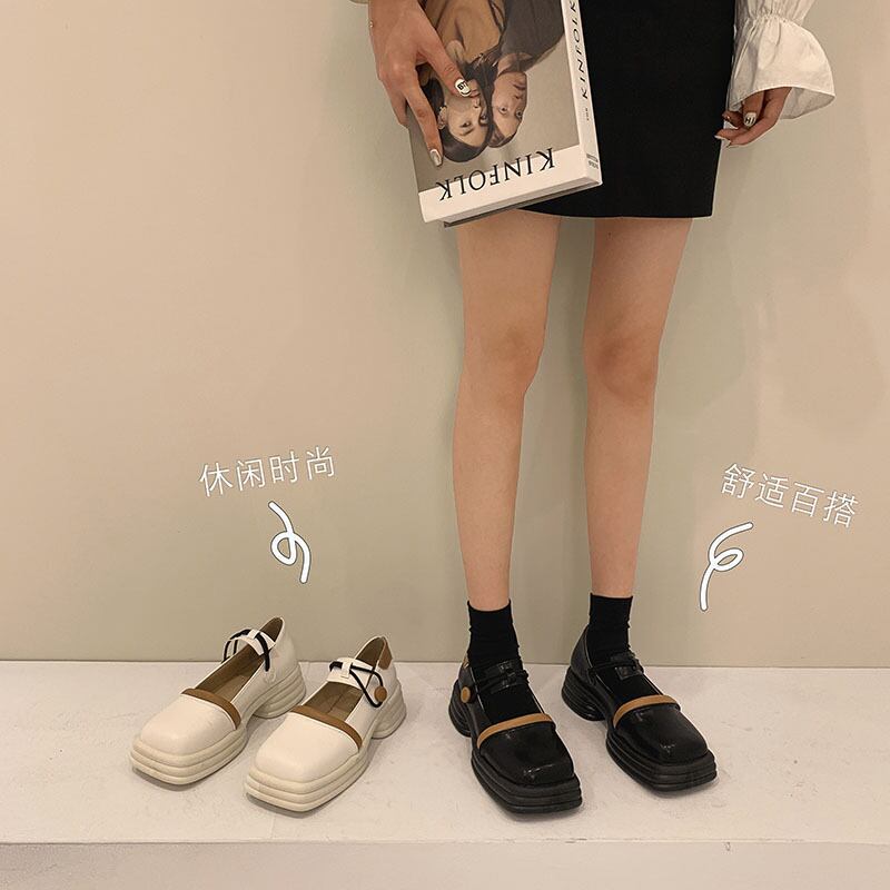 レザーサマーレッドスタンダード 靴 シューズ レトロ 夏物 スクウェア フェイクシューズ93142723834