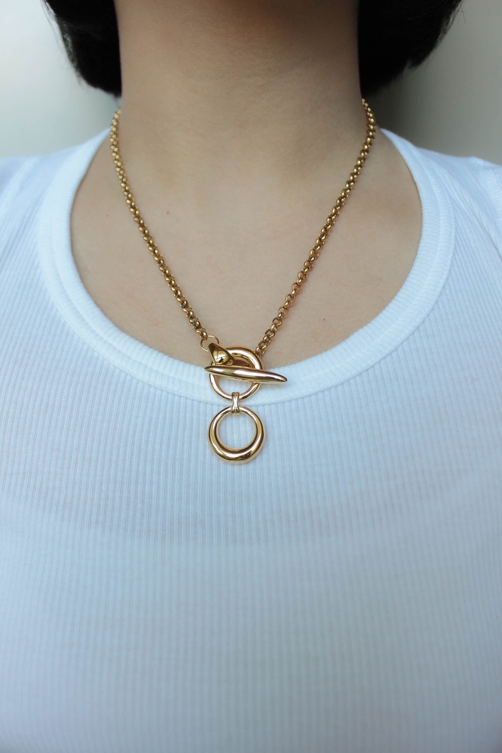 Multi Double Mantle Necklace | 金属アレルギー対応のアクセサリー ebine