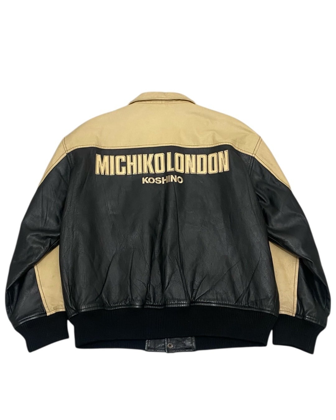 ビンテージused平成レトロ古着MICHIKOLONDONナイロンジャンパー 90's MICHIKO LONDON ナイロンブルゾン/navyー古着屋マッシュ