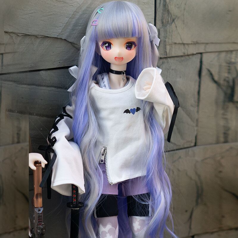 全3色！メッシュ スーパーロング BJD 1/3 1/4 かつら 耐熱 ヘッド