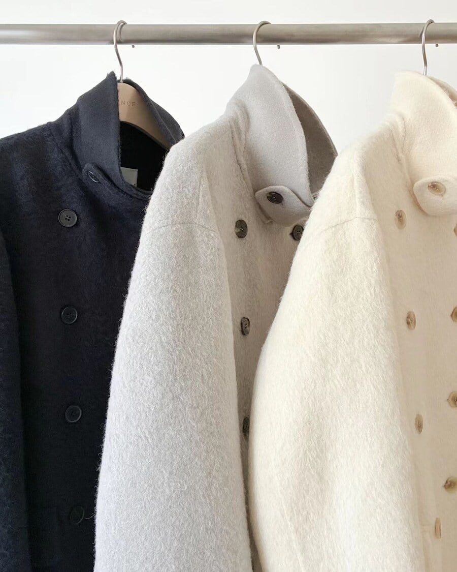 OUNCE] high neck double half handmade coat | Bellmi