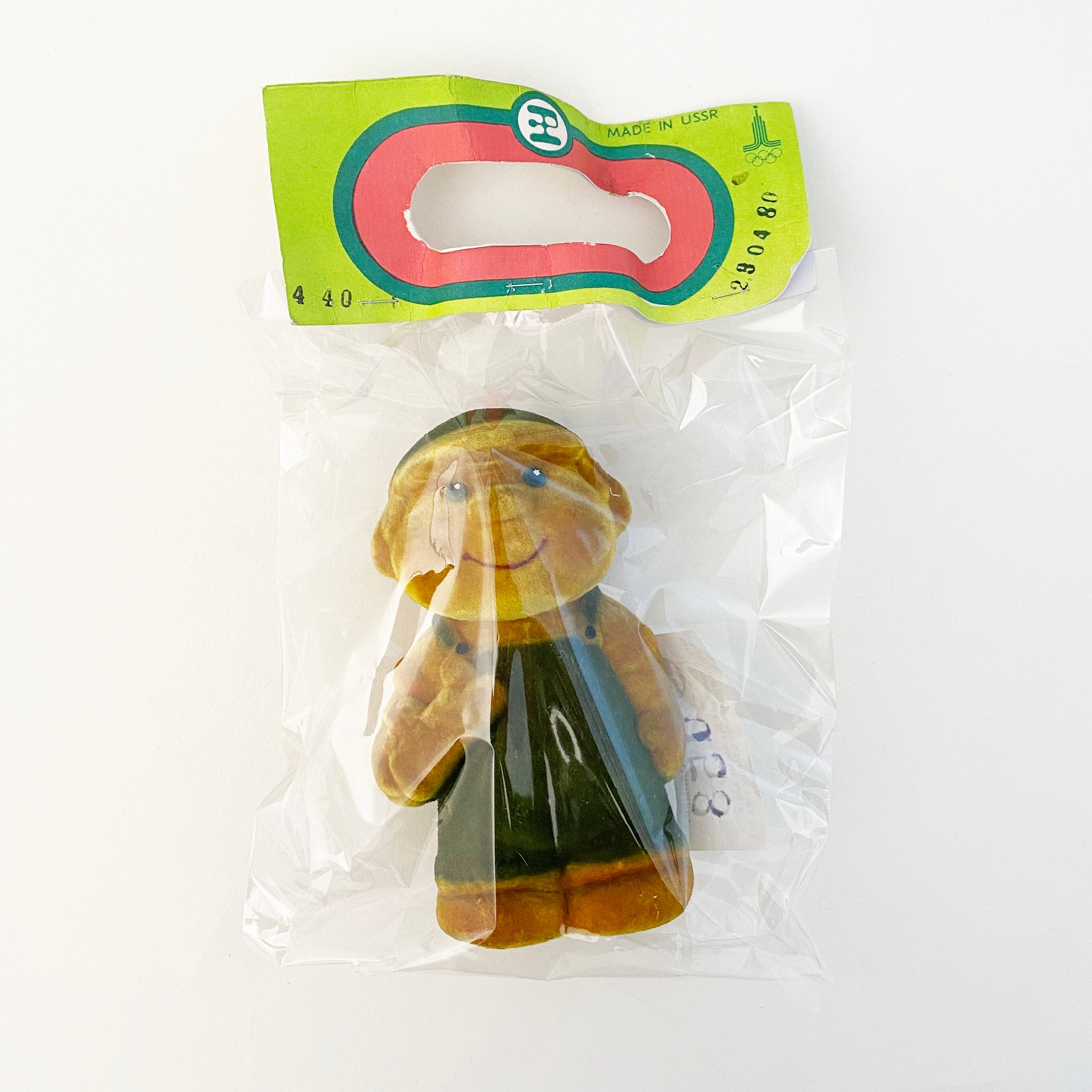 貴重なデッドストック・パッケージ付スポンジ人形(帽子の男の子)