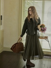 Forêt Brumeuse Tulle Flare Skirt F0862