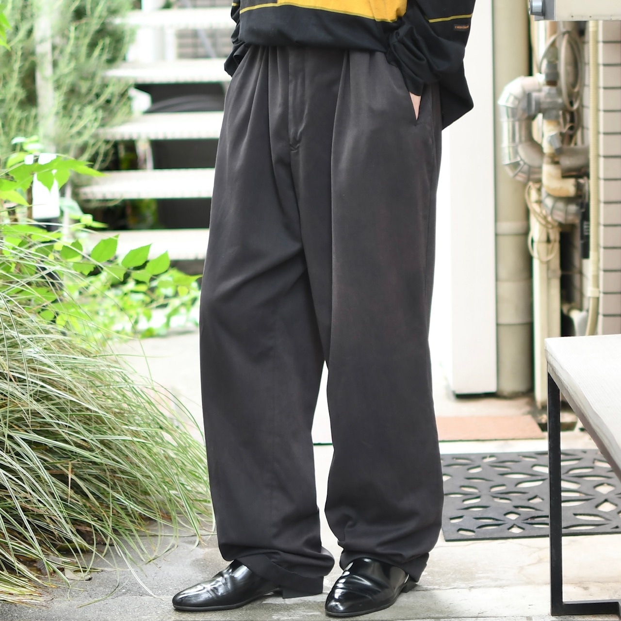 BUGLE BOY rayon blend fade 2tuck slacks