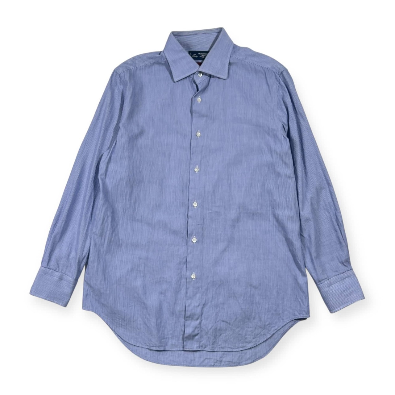 カシミヤ混 Maker's Shirt 鎌倉 メーカーズシャツ 225 Liberty SLIM FIT ストライプ 長袖 ワイシャツ ドレスシャツ 15 3/4-32/ブルー系 メンズ
