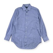 カシミヤ混 Maker's Shirt 鎌倉 メーカーズシャツ 225 Liberty SLIM FIT ストライプ 長袖 ワイシャツ ドレスシャツ 15 3/4-32/ブルー系 メンズ
