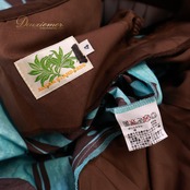 フラダンス 衣装 ALOHA STANDARDS アロハスタンダード ワンピース ドレス ブルー系 グリーン系 ティアレ柄 ラウアエ柄 青 緑 茶 フリル 日本製 華やか フラ ダンス タヒチアン ダンス衣装 イベント ステージ かわいい アロハ ブラウン系