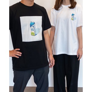 《数量限定》らくのう牛乳Ｔシャツ（白）