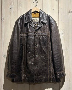 【a.k.a.C.a.k.a vintage】"Wilsons" Aging Loose Leather Coverall Jacket
