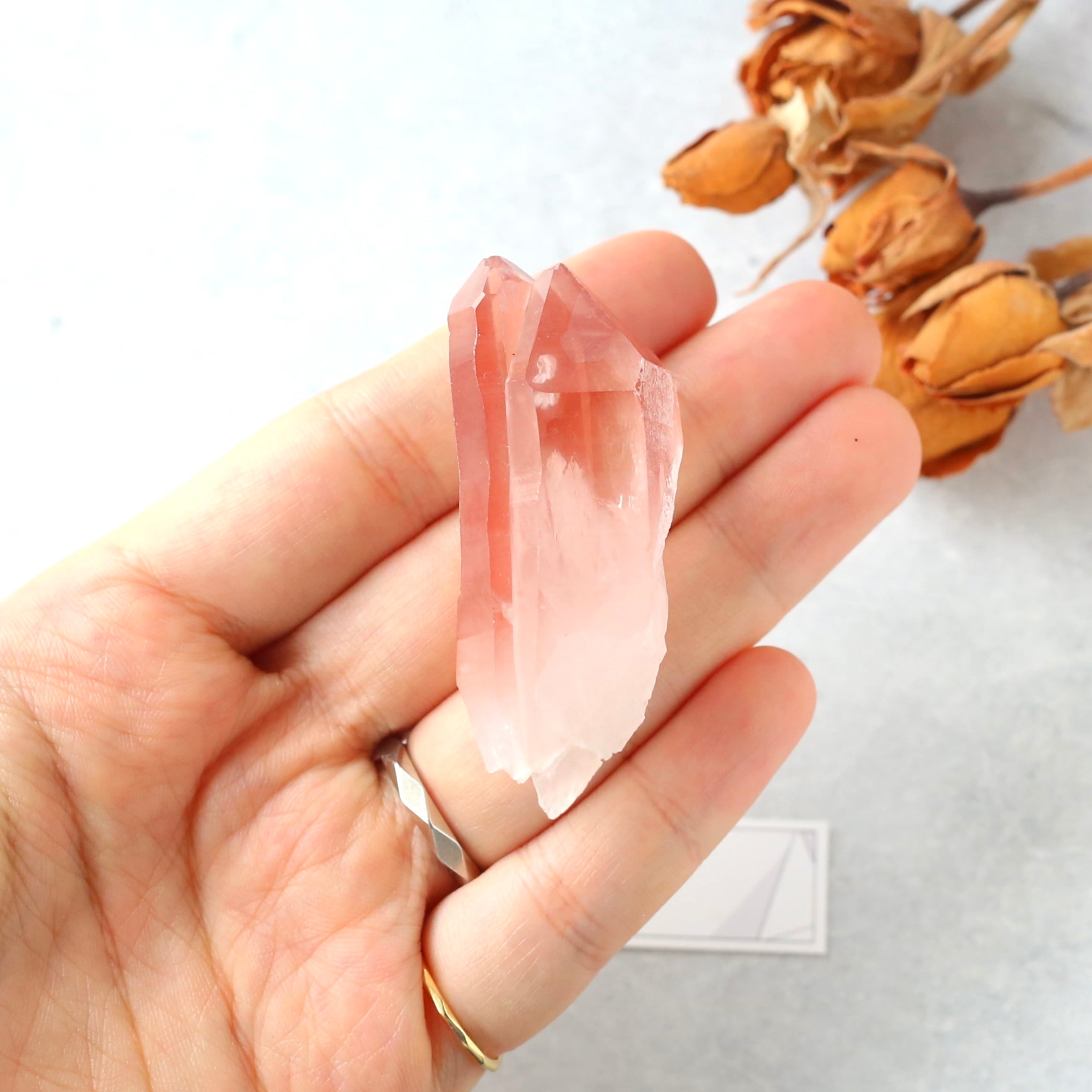 ソウルメイトツイン ディープピンクレムリアンシード 天然石 水晶 鉱物