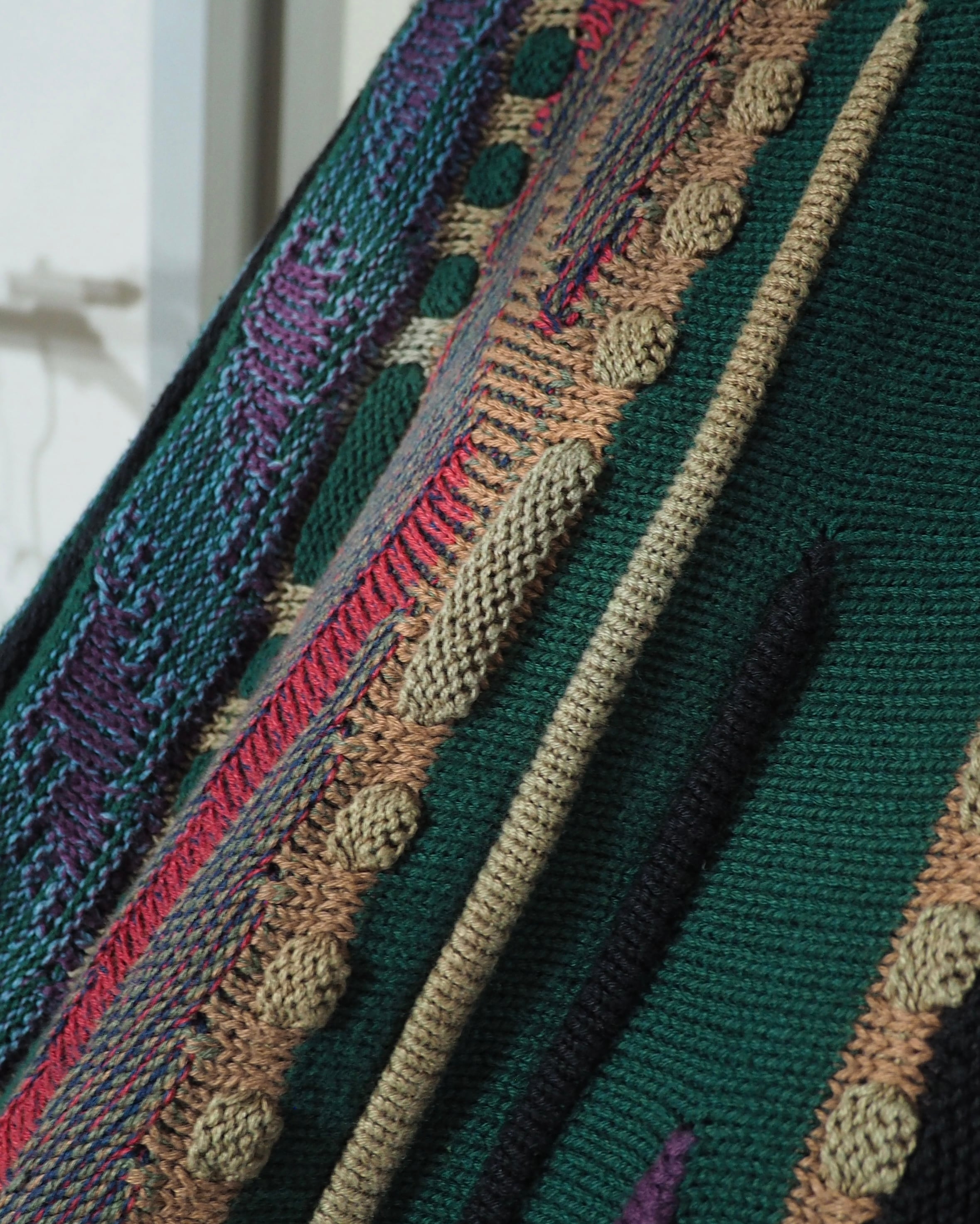 1990s " TOSANI ‐ Pure Cotton " Bewitching Color Vintage Loose 3D Knit