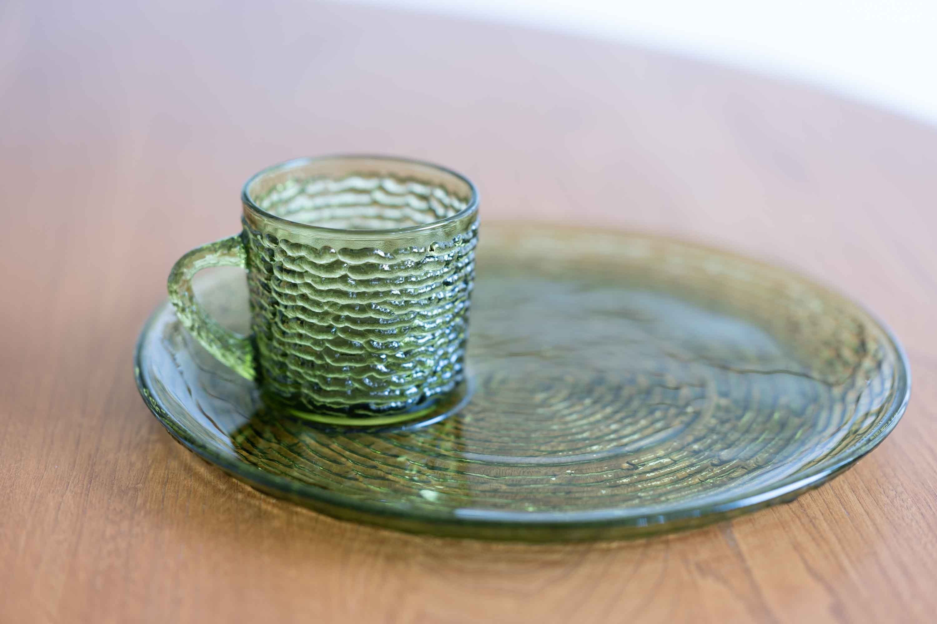 アンカーホッキング ソレノのアボカドグリーン スナックセット 1966年〜1970年