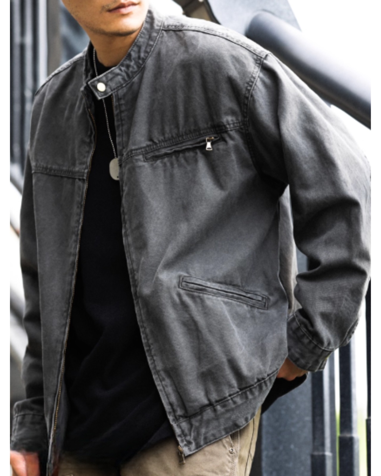 ウォッシュドデニムワークジャケット  TB1642・画像5