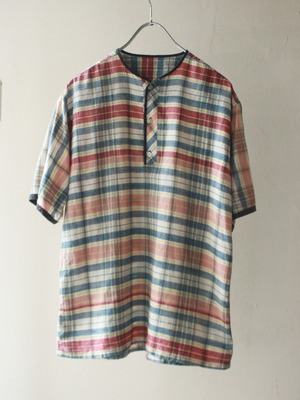 60's check shirts fabric T-shirts