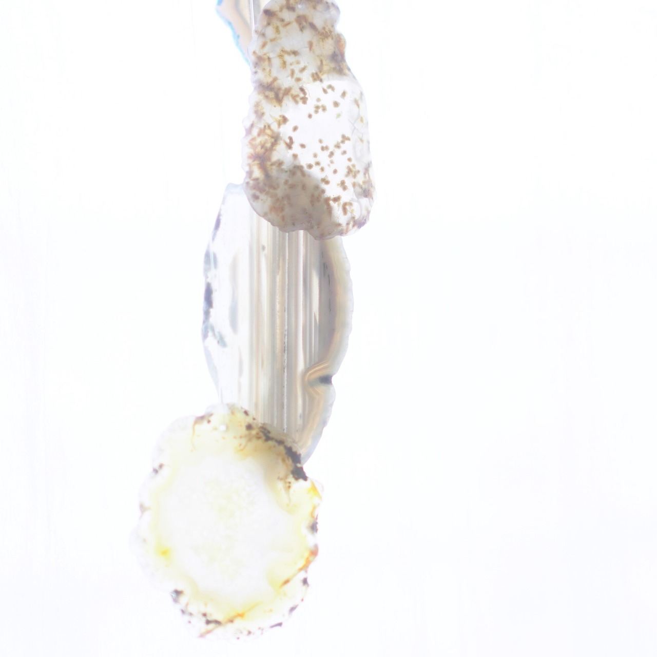 Caramel nuts Ice cream - アゲートヒーリングチャイム / Agate Sun Catcher Wind Chime 648