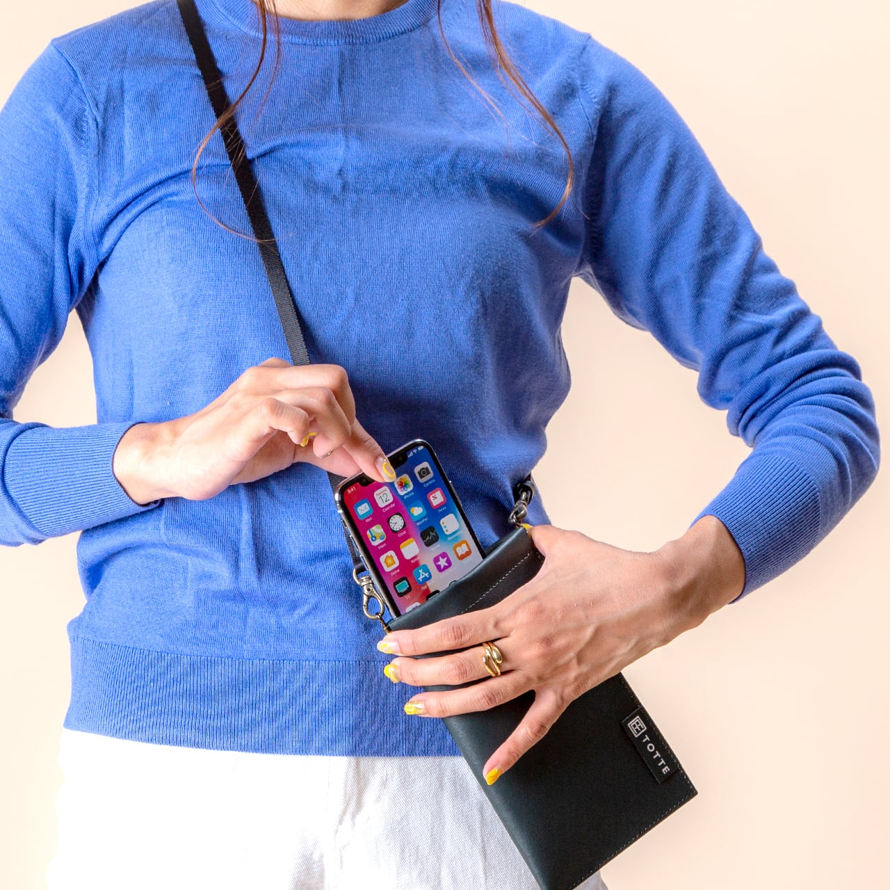 スマホショルダーポーチL 大人かわいい レディース メンズ カード