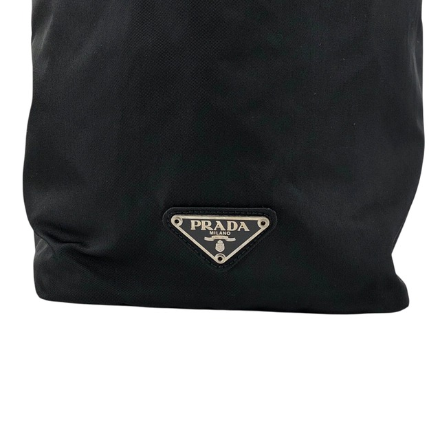 PRADA プラダ トートバッグ ブラック トライアングルロゴ ナイロン ポーチ付き vintage ヴィンテージ オールド ehdcz6