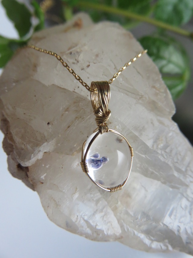 フローライトインクォーツ(3.8ct)女神巻き®︎ペンダントトップ  