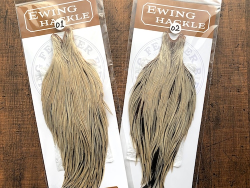 【EWING】DRY FLY COCK HACKLE シルバーバジャー