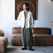 LEH(レー)コーデュロイラップワイドスラックスコーディネート②