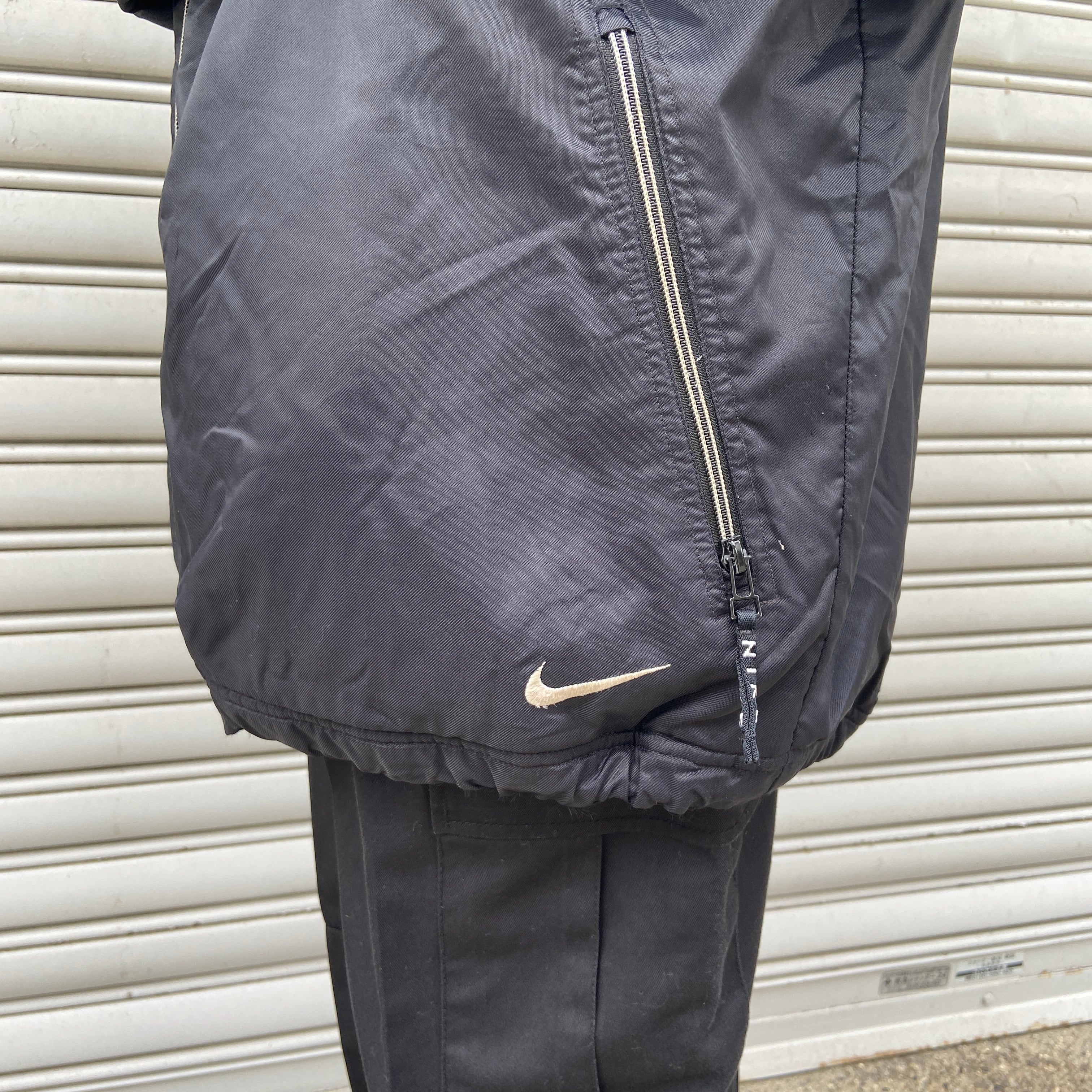 90s NIKE ナイキ フリースライナーナイロンジャケット ブラック 90s NIKE ナイキ フリースライナーナイロンジャケット ブラック