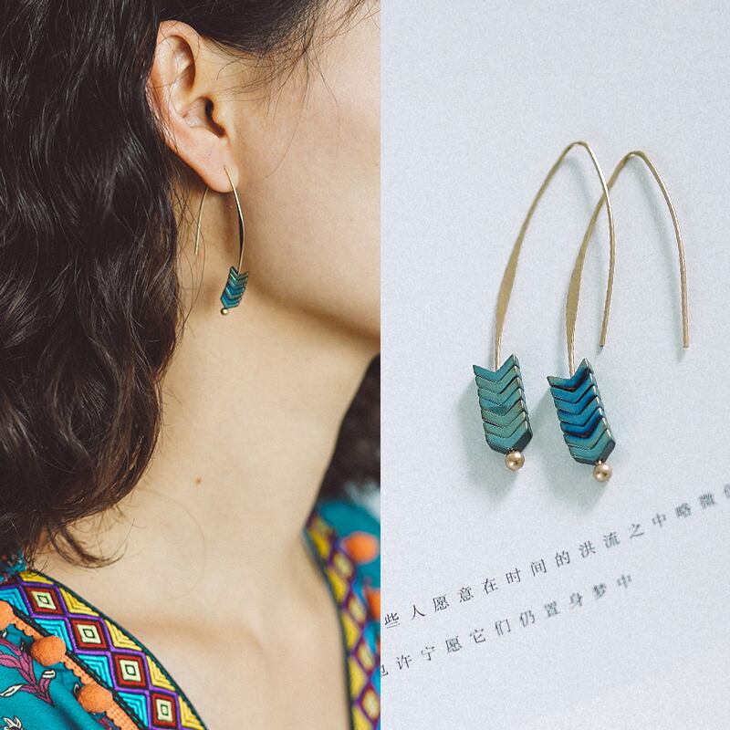 ドリームホースレトロイヤリング気質ボヘミアンスモールフレッシュイヤリングエスニックスタイルイヤリングシンプルホリデーアクセサリー ドリームホーストラベル婦人服46758263343